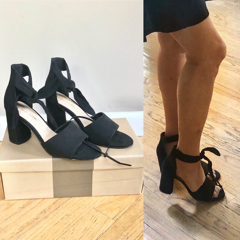 Lexi & Abbie Lynda Chunky Heel Black Sandals